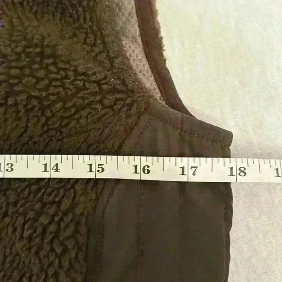 Patagonia Women’s Retro X Sherpa Olive Green Full Zip Fleece Vest Size Medium - Picture 5 of 11